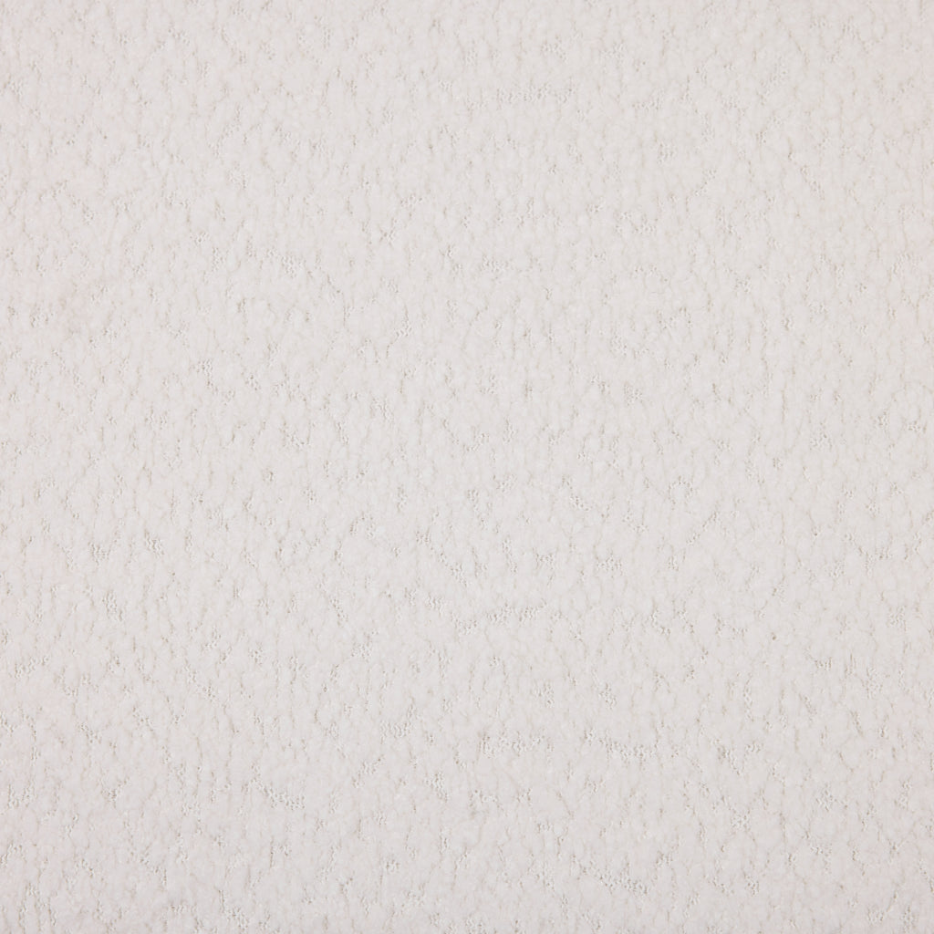 White Bouclé Upholstered Bench with Backrest — detail 16