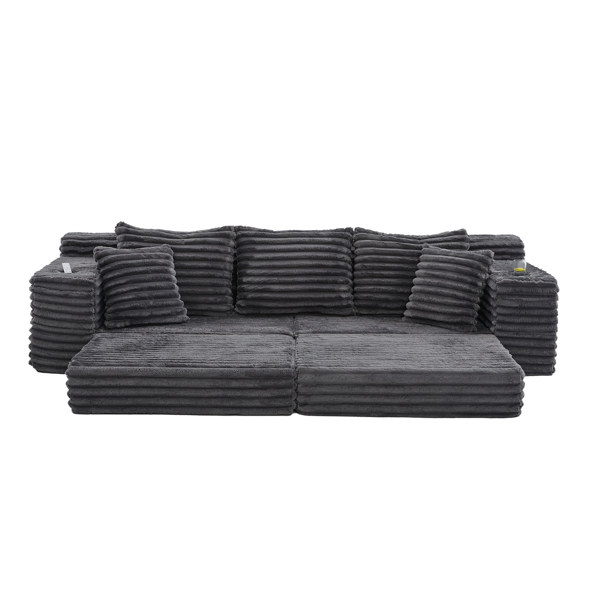 Dark Grey Corduroy Sofa Bed — detail 23