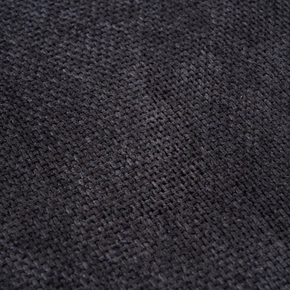 Black Oversized Chenille Chaise Lounge with Pillows — detail 8