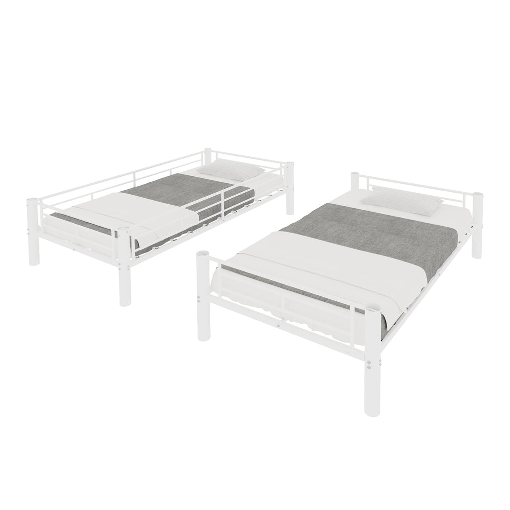 White Convertible Metal Bunk Bed – 90 × 190 cm — detail 18