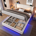 Beige Velvet Storage Bed Frame – 150 × 200 cm — product view