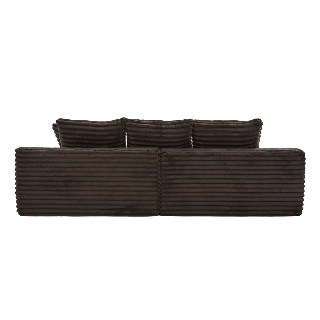 Coffee Corduroy Sofa Bed — detail 24