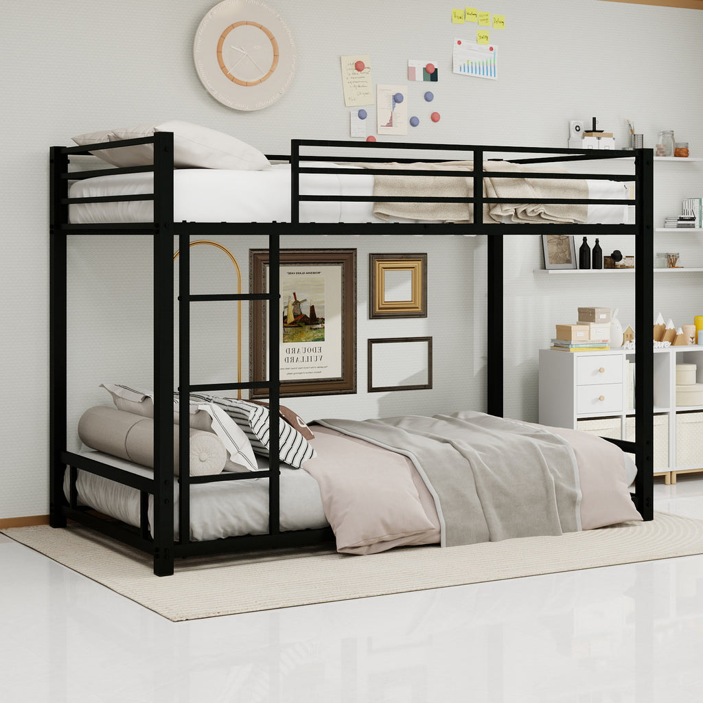 Black Metal Bunk Bed – 90 × 190 cm — product view