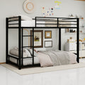 Black Metal Bunk Bed – 90 × 190 cm — product view