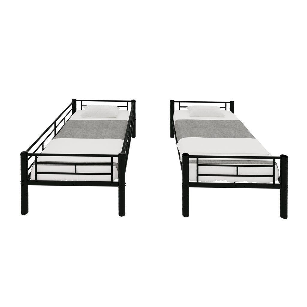 Black Convertible Metal Bunk Bed – 90 × 190 cm — detail 17