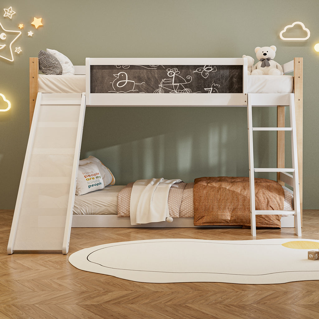 Wooden High Sleeper Bed with Slide and Storage Stairs – 90 × 190 cm — detail 9