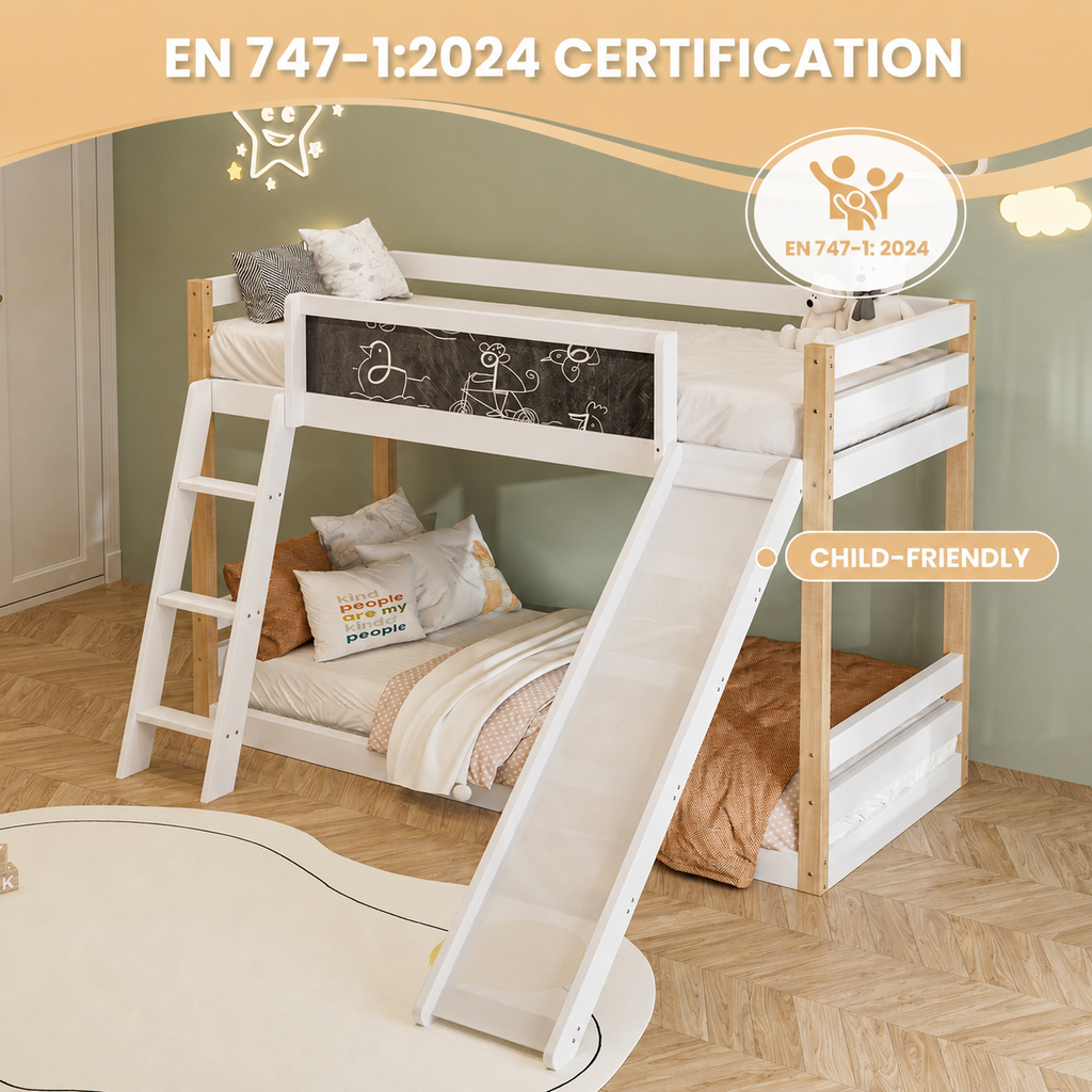 Wooden High Sleeper Bed with Slide and Storage Stairs – 90 × 190 cm — detail 7