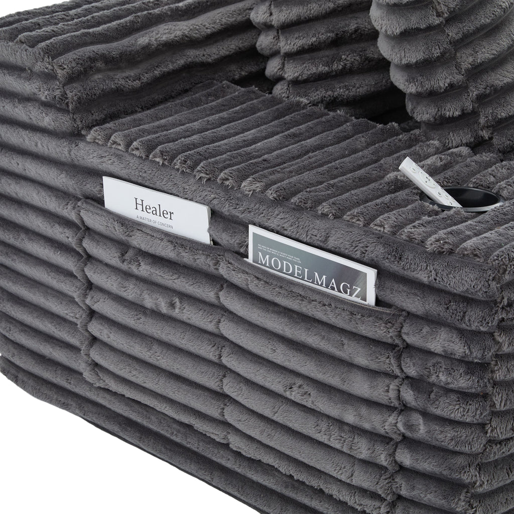 Dark Grey Corduroy Sofa Bed — detail 27
