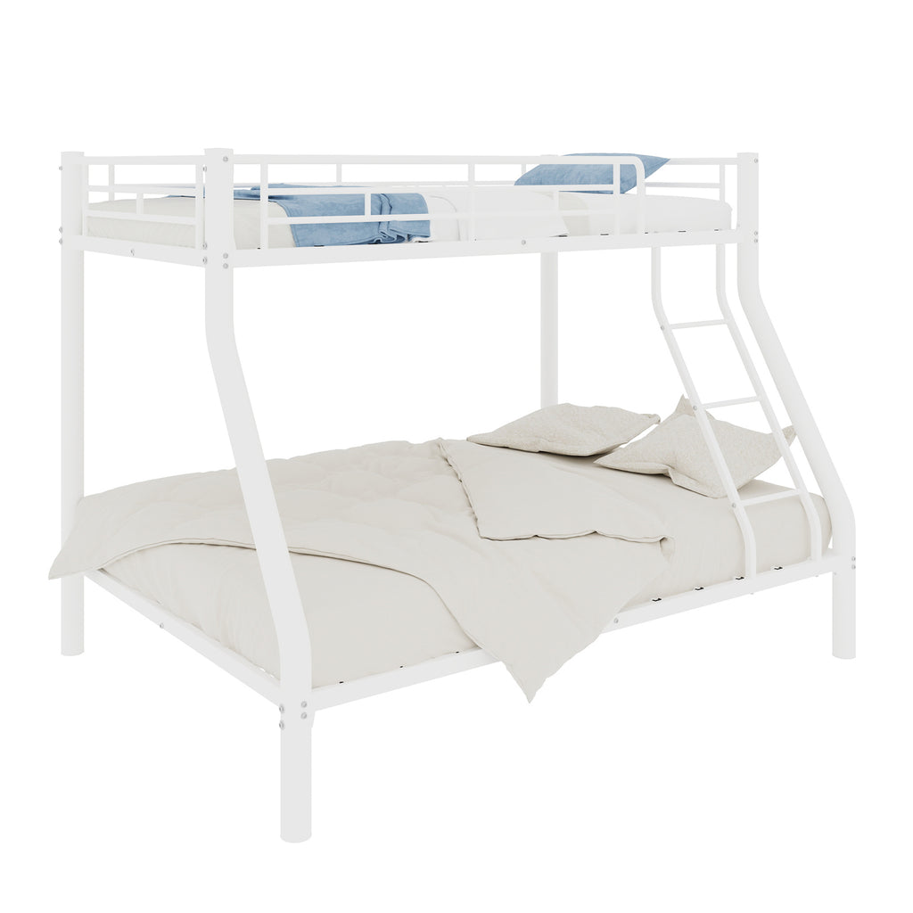 White Metal Bunk Bed – Single over Double — detail 9
