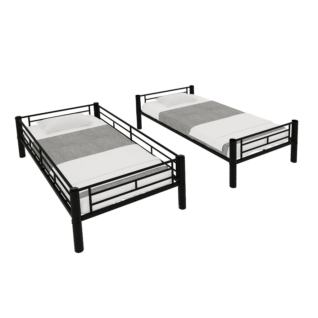 Black Convertible Metal Bunk Bed – 90 × 190 cm — detail 16
