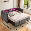 Dark Grey Velvet Sofa Bed — product view