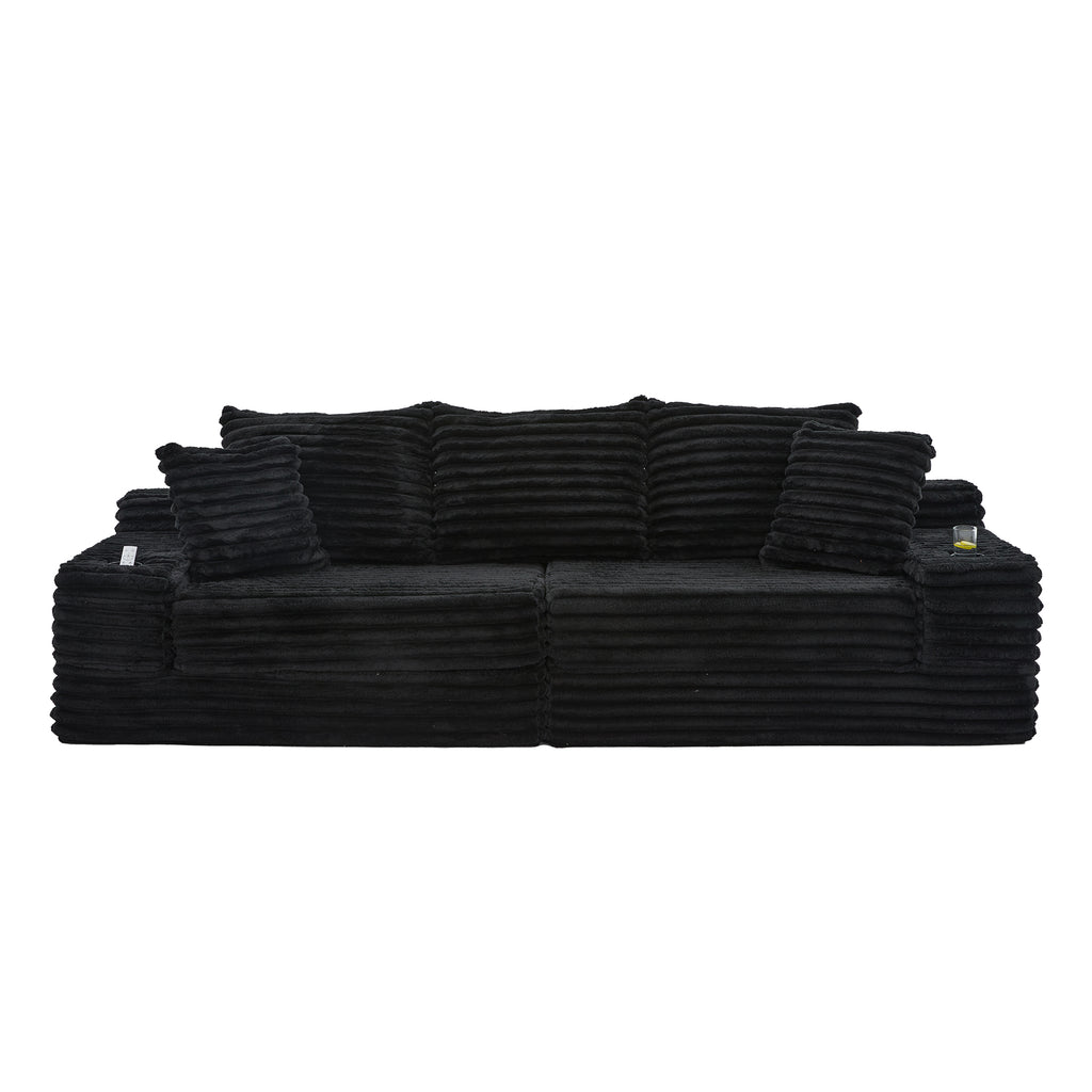 Black Corduroy Sofa Bed — detail 22