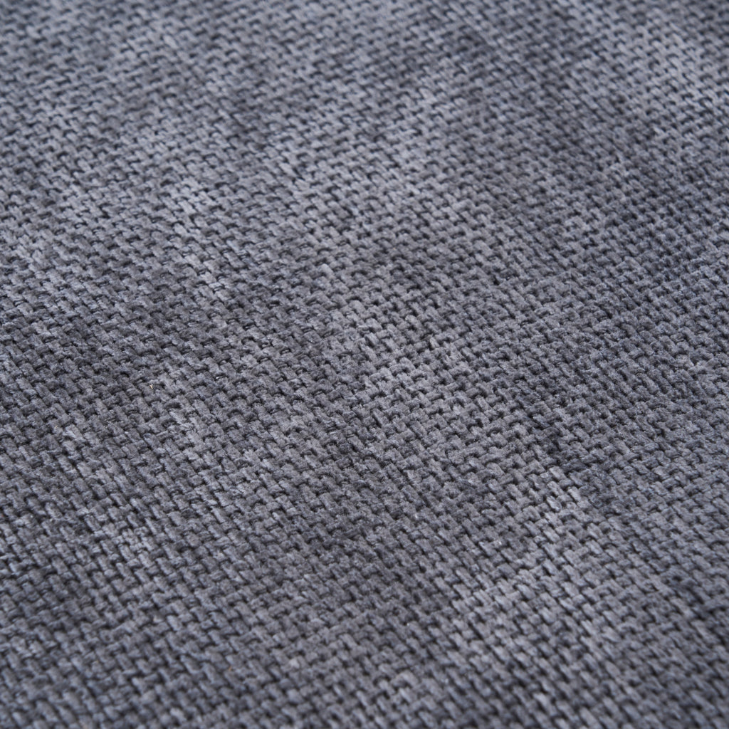Grey Oversized Chenille Chaise Lounge with Pillows — detail 6
