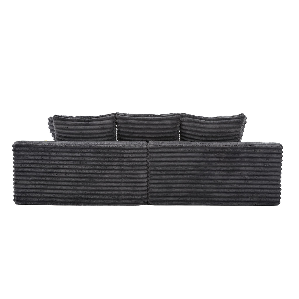 Dark Grey Corduroy Sofa Bed — detail 25