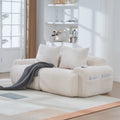 Beige Corduroy 2-Seater Modular Sofa — product view