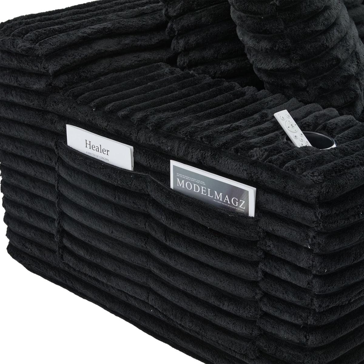 Black Corduroy Sofa Bed — detail 27