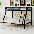 Black Metal Bunk Bed – Single over Double — product view