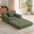 Green Corduroy Sleeper Chair — product view