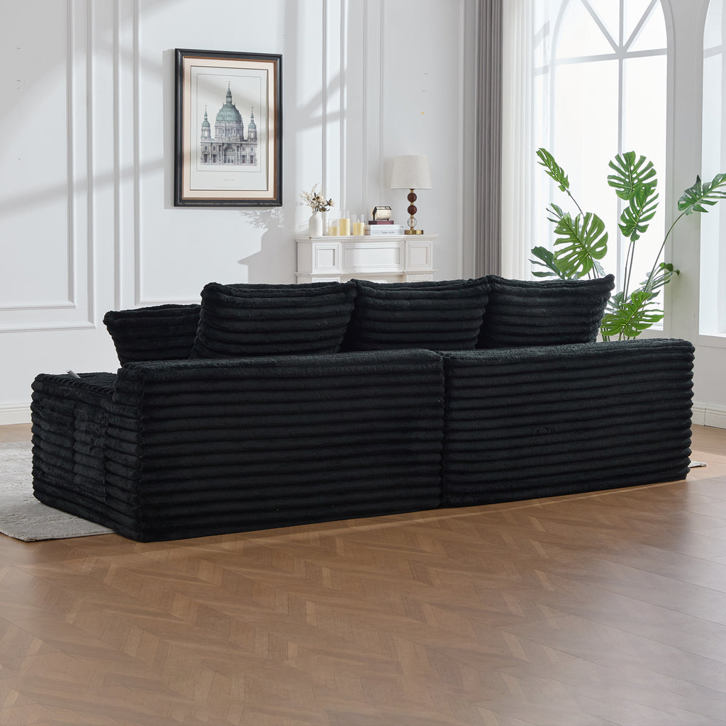 Black Corduroy Sofa Bed — detail 15