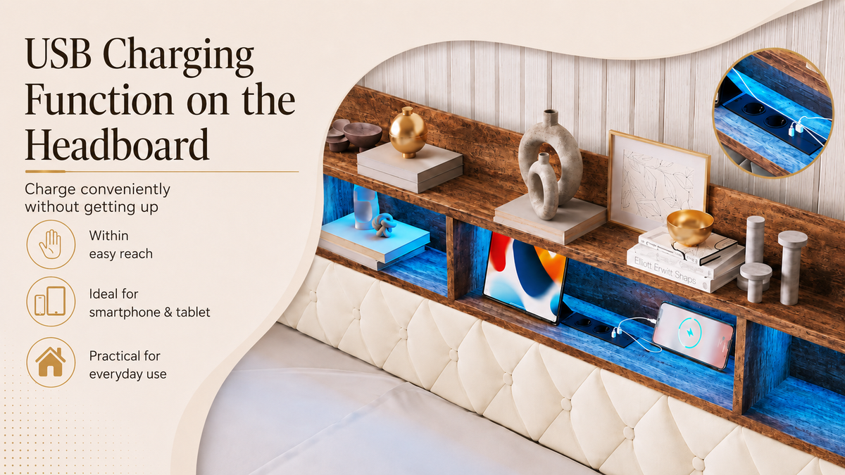 Beige Velvet Storage Bed Frame – 90 × 190 cm — detail 12