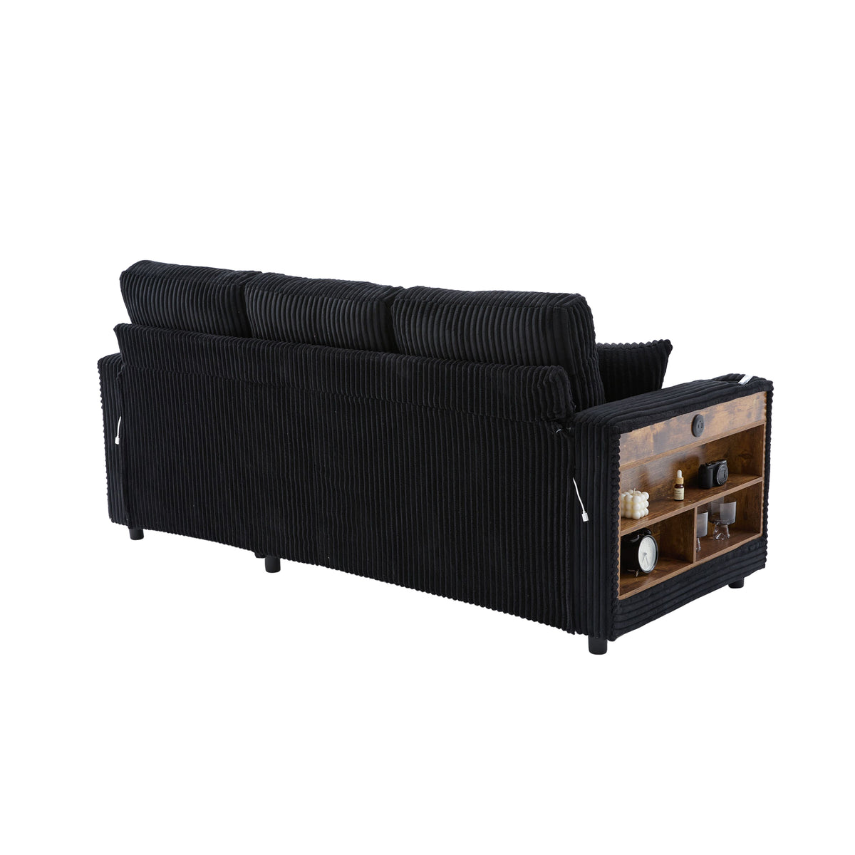 Black Corduroy Sofa Bed — detail 26