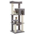 XL Cat Tree with Condo and Large Hammock – Grey — product view