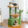 Cactus Cat Tree with Wide Perch and Hammock – Green — product view