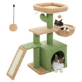 Cactus Cat Tree with Condo and Hammock – Green — product view