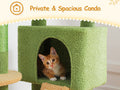 Floor-to-Ceiling Cat Tree with Two Hammocks – Green — product view