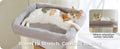 Cat Tree with Dual Condos and Wide Perch – Grey — product view
