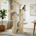Large Cat Tree with Three Hammocks – Beige — product view