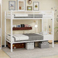 White Convertible Metal Bunk Bed – 90 × 190 cm — product view
