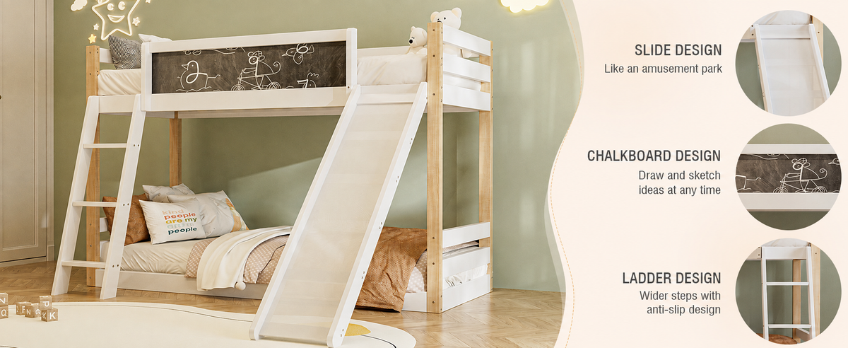 Wooden High Sleeper Bed with Slide and Storage Stairs – 90 × 190 cm — detail 16