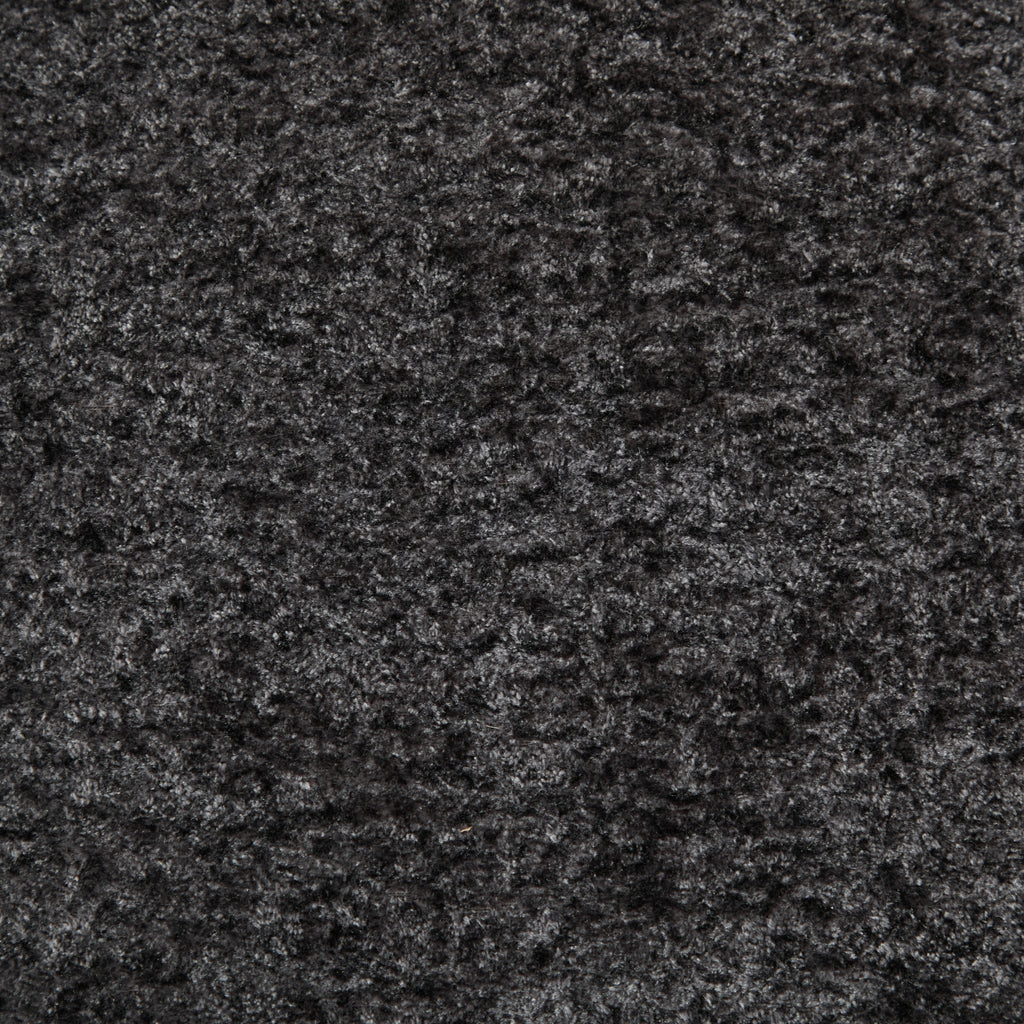 Black Oversized Chenille Chaise Lounge with Pillows — detail 4