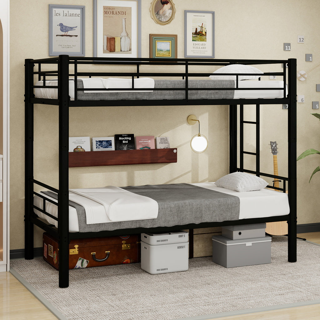 Black Convertible Metal Bunk Bed – 90 × 190 cm — product view