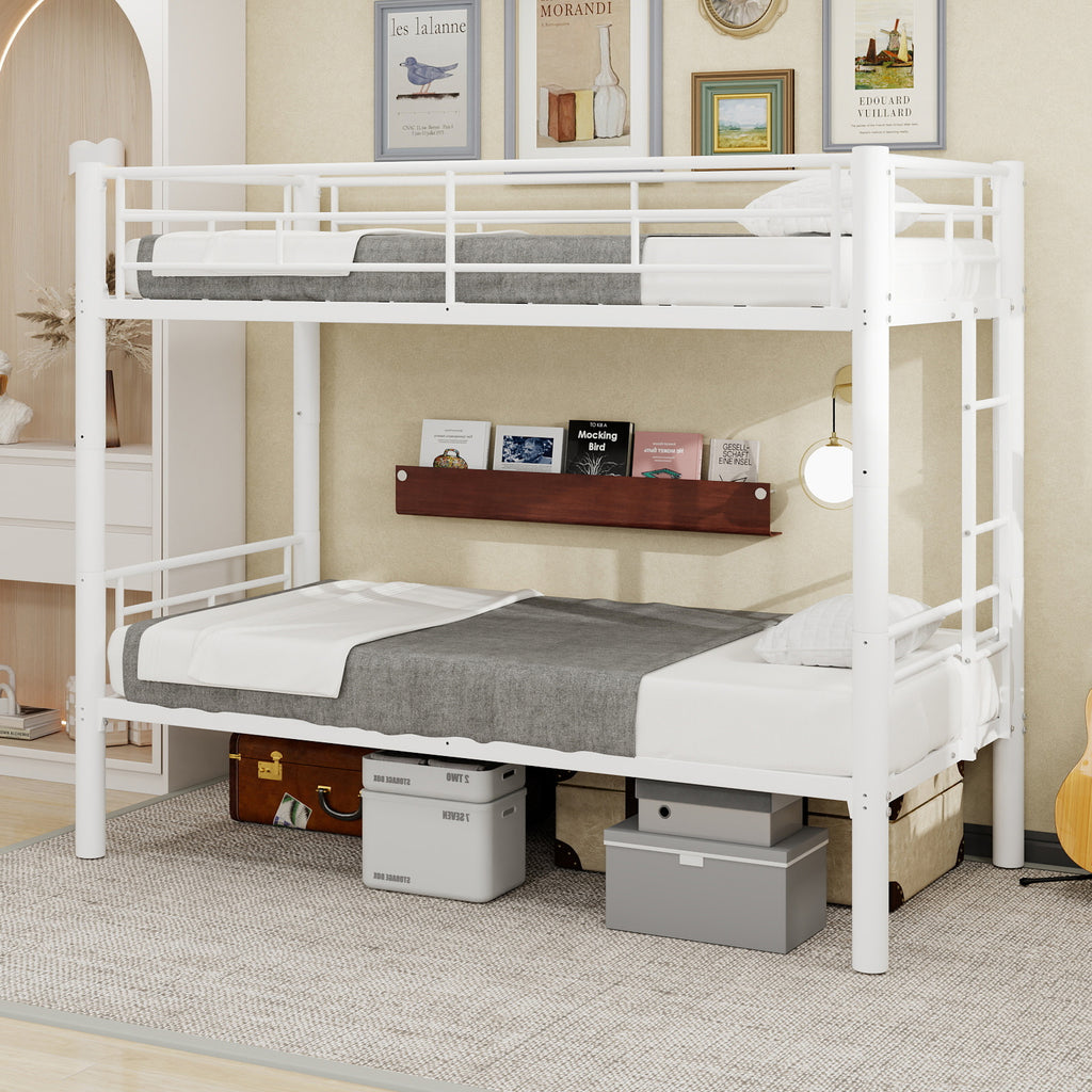 White Convertible Metal Bunk Bed – 90 × 190 cm — detail 3