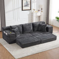 Dark Grey Corduroy Sofa Bed — product view