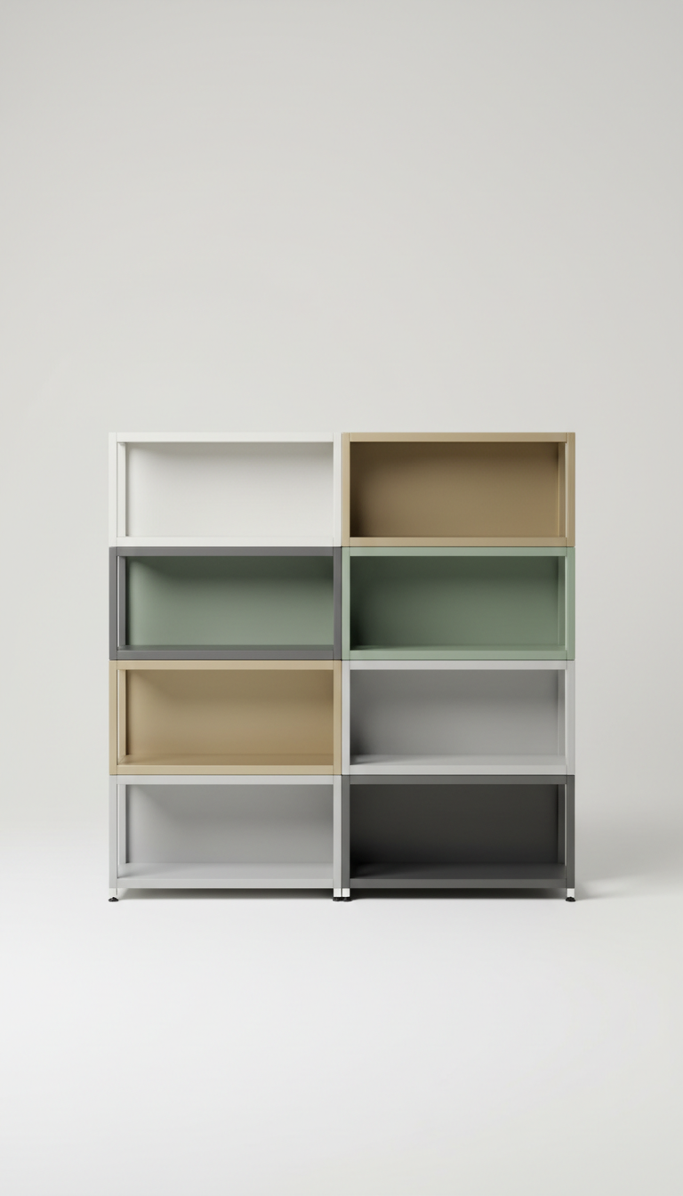 Powder-Coated Steel Modular Shelf