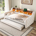 Beige Velvet Sofa Bed — product view