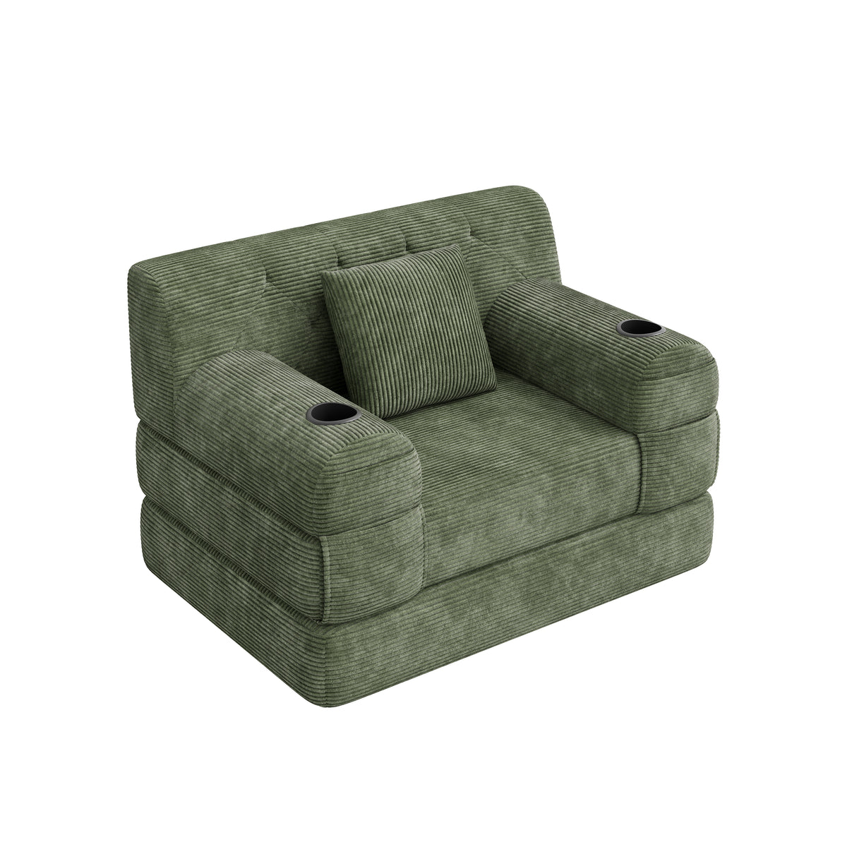 Green Corduroy Sleeper Chair — detail 9
