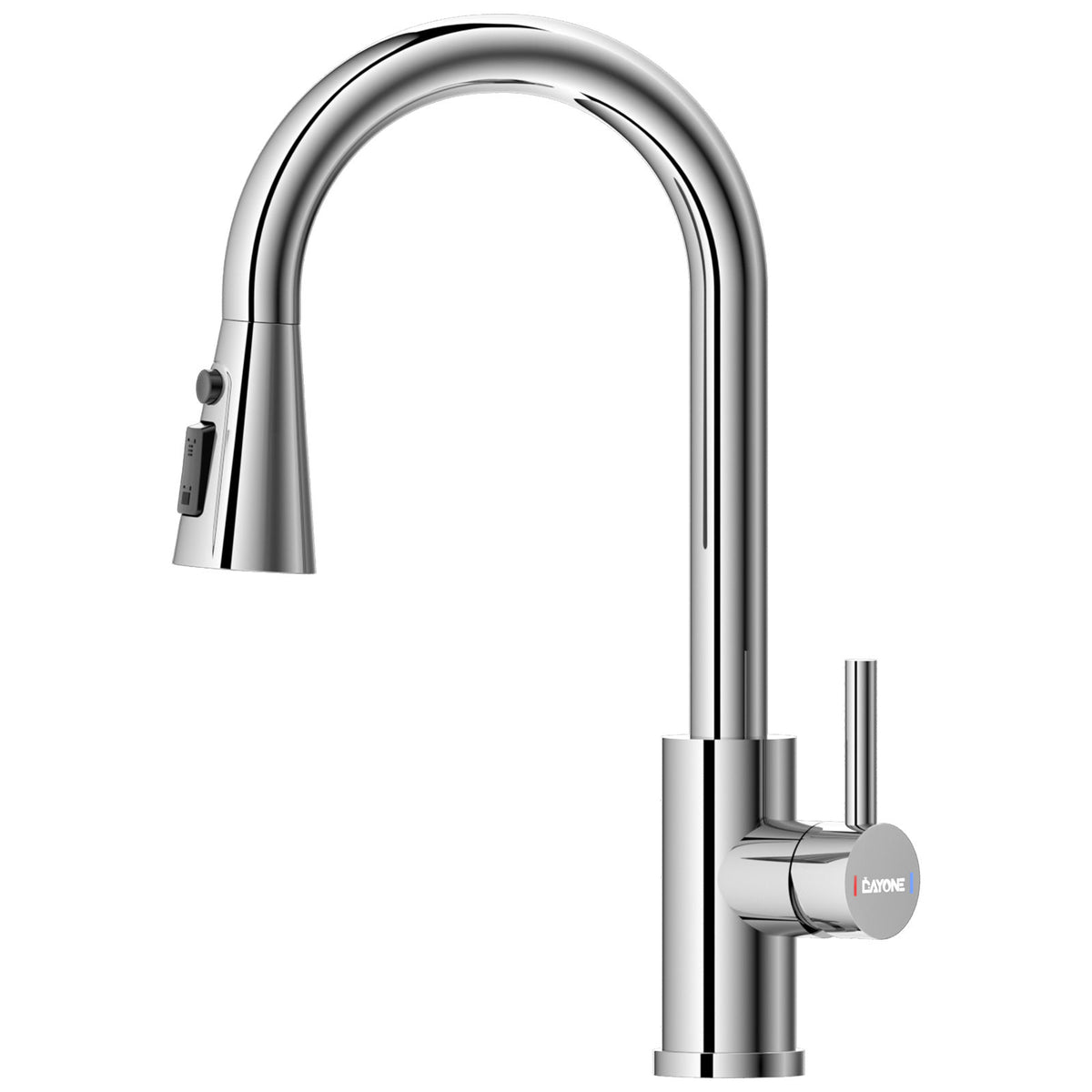 DAYONE Chrome Pull-Out Kitchen Mixer Tap — product view