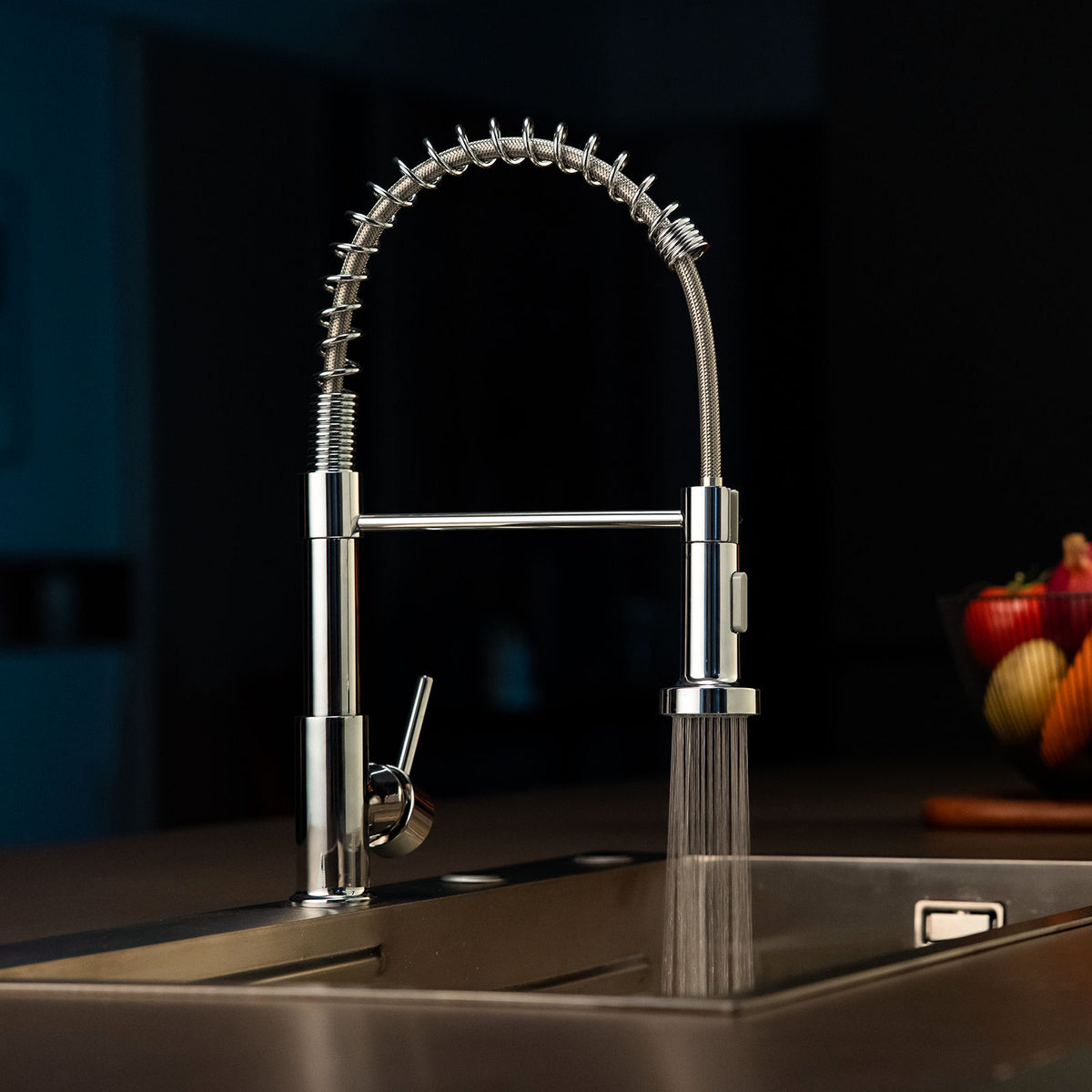 DAYONE Chrome Spring Pull-Down Kitchen Tap — detail view 4