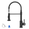DAYONE Matte Black Spring Pull-Down Kitchen Tap — product view