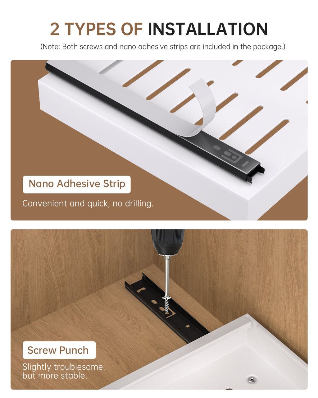 DAYONE White Adjustable Pull-Out Cabinet Organisers, Set of 2 — detail view 5