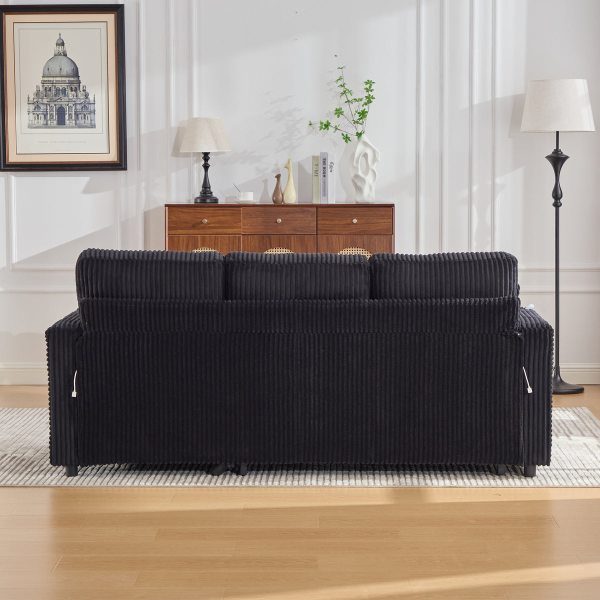 Black Corduroy Sofa Bed — detail 20