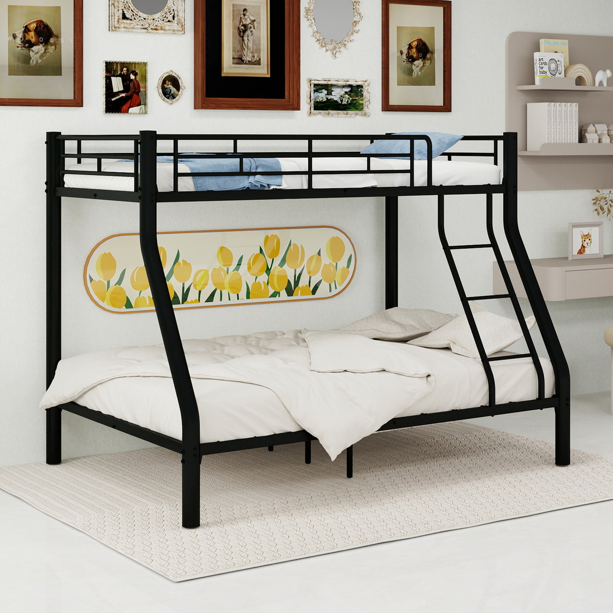Black Metal Bunk Bed – Single over Double — detail 3