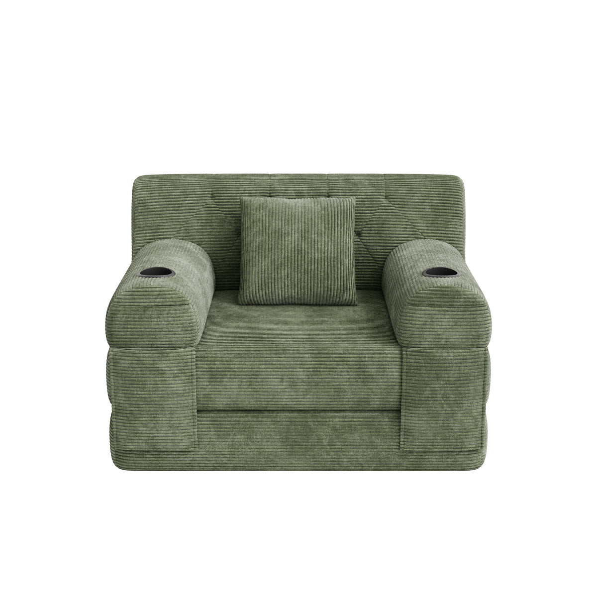 Green Corduroy Sleeper Chair — detail 11