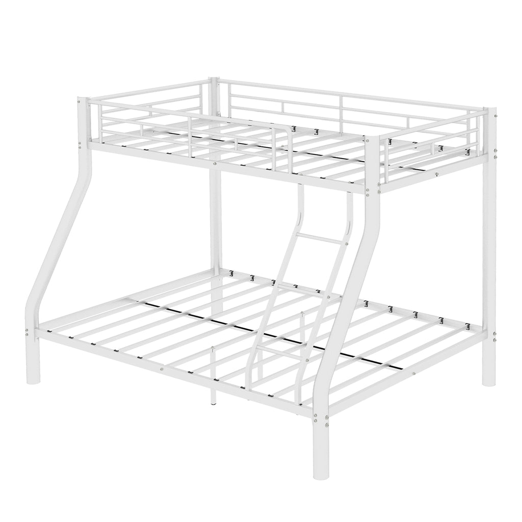 White Metal Bunk Bed – Single over Double — detail 12