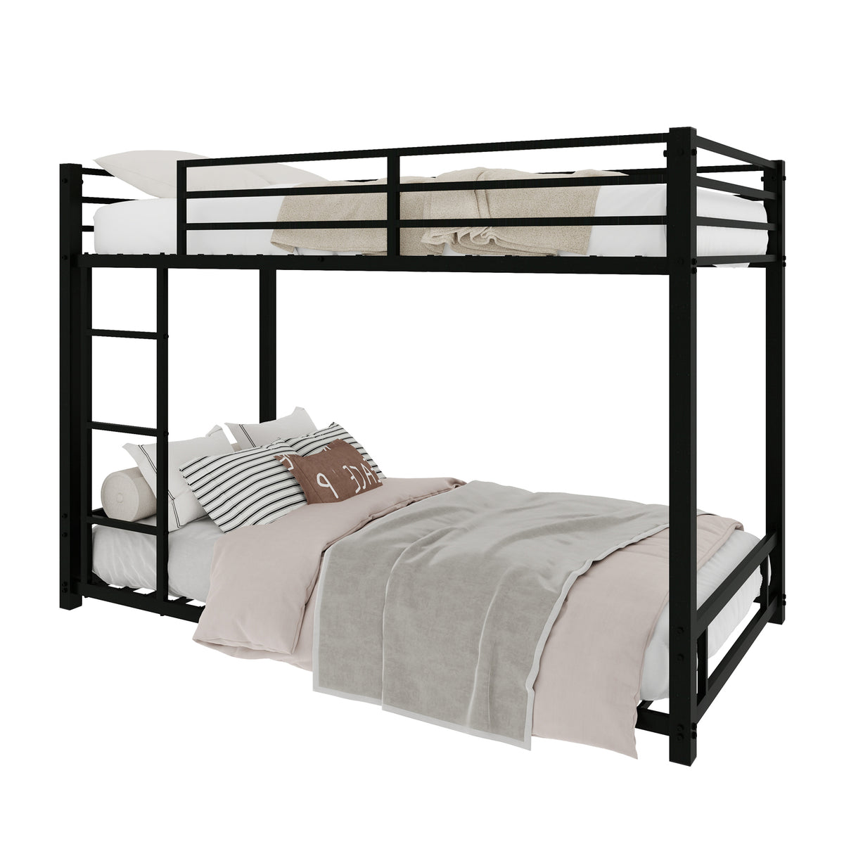 Black Metal Bunk Bed – 90 × 190 cm — detail 12