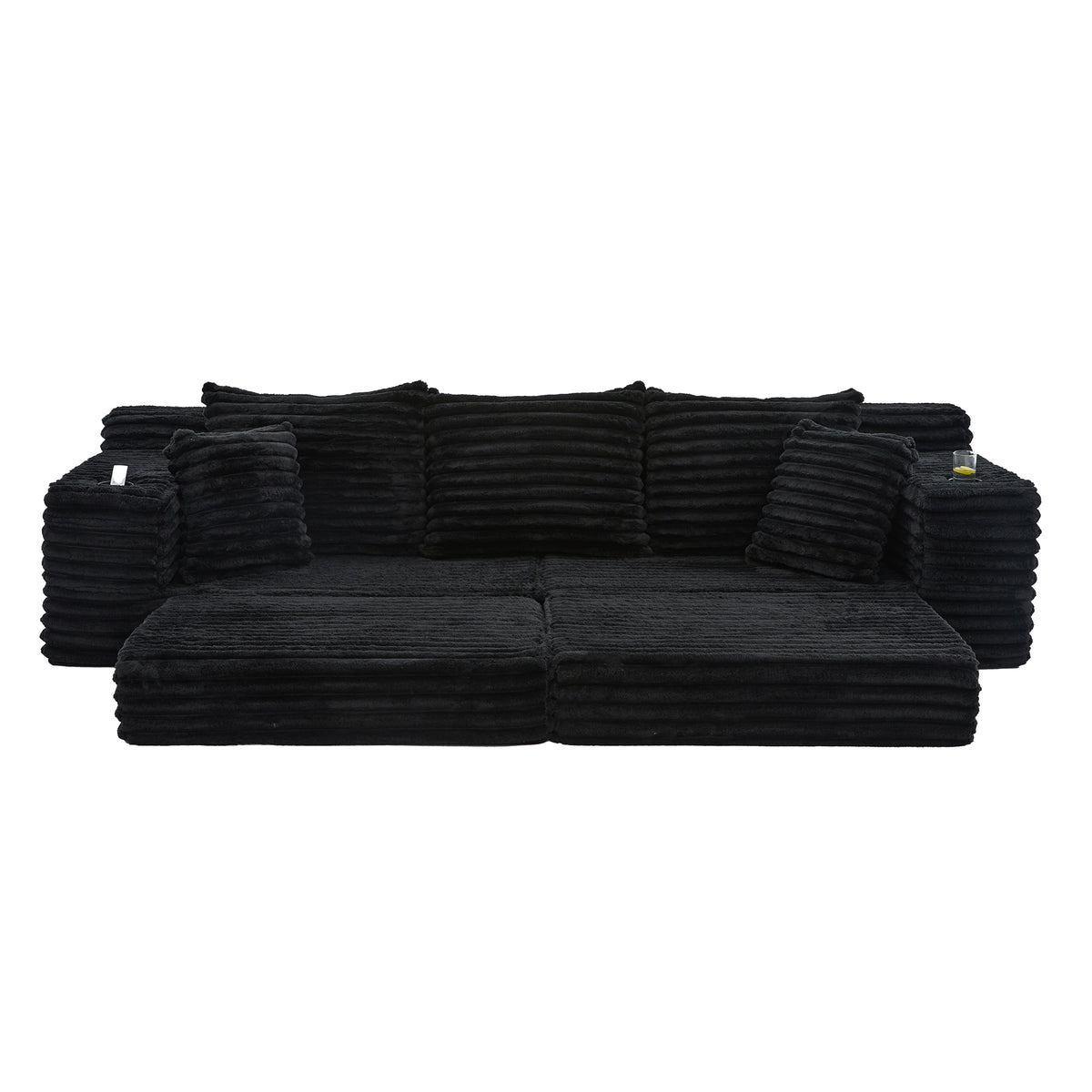 Black Corduroy Sofa Bed — detail 23